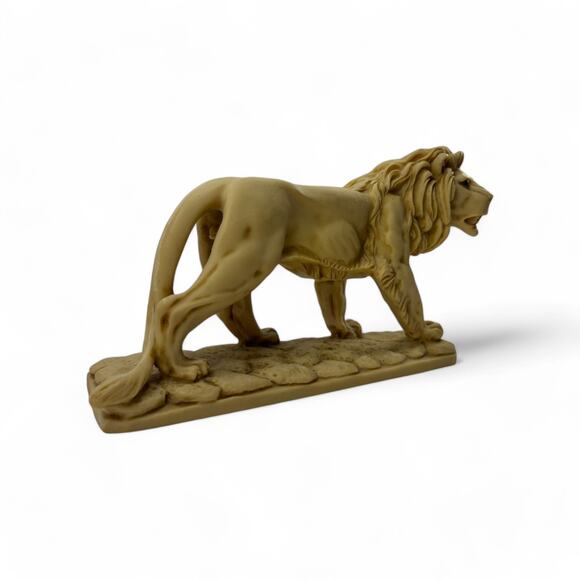 Vintage Lion Figurine Sculpture Statue Resin Single Bookend Decor - Picture 5 of 16